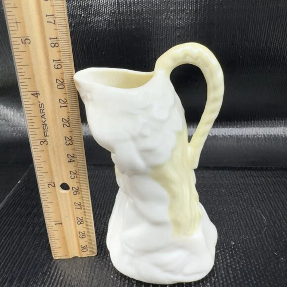 Vintage BELLEEK Ireland UNDINE Nymph Creamer Small Pitcher‎ Jug Fine Porcelain